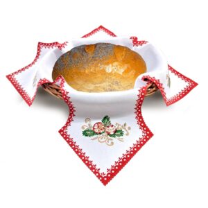 Serwetka do koszyczka na chleb z motywem świątecznym- różne kolory - obrazek 3
