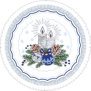 Serwetka świąteczna okrągła fi 35cm – STROIK – różne kolory - obrazek 3