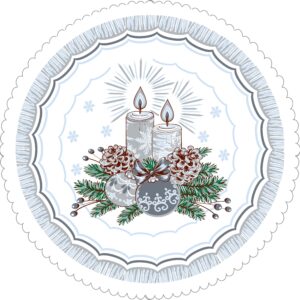 Serwetka świąteczna okrągła fi 35cm – STROIK – różne kolory - obrazek 4