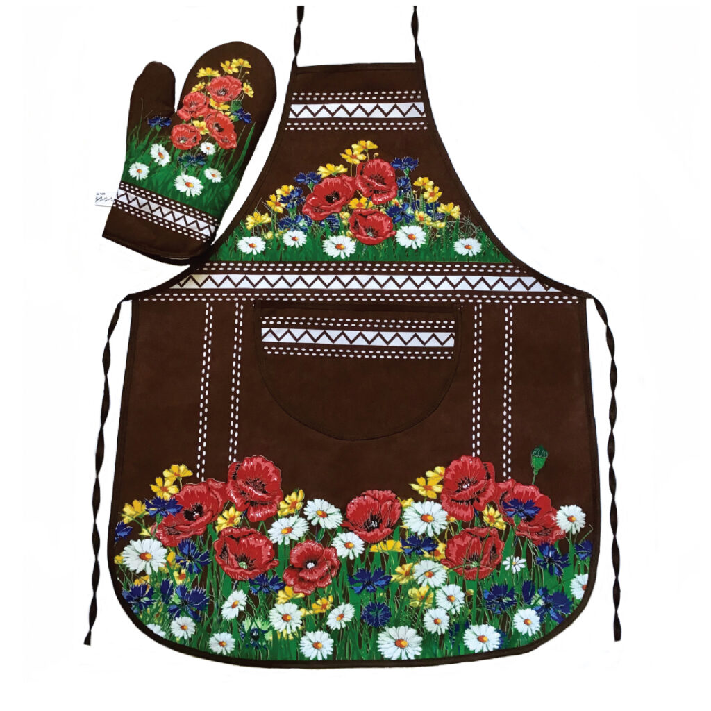 Fartuszek kuchenny KWIATY POLNE - różne kolory