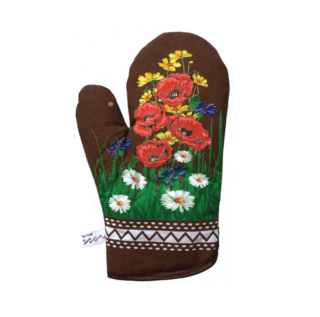 Rękawica kuchenna KWIATY POLNE - różne kolory