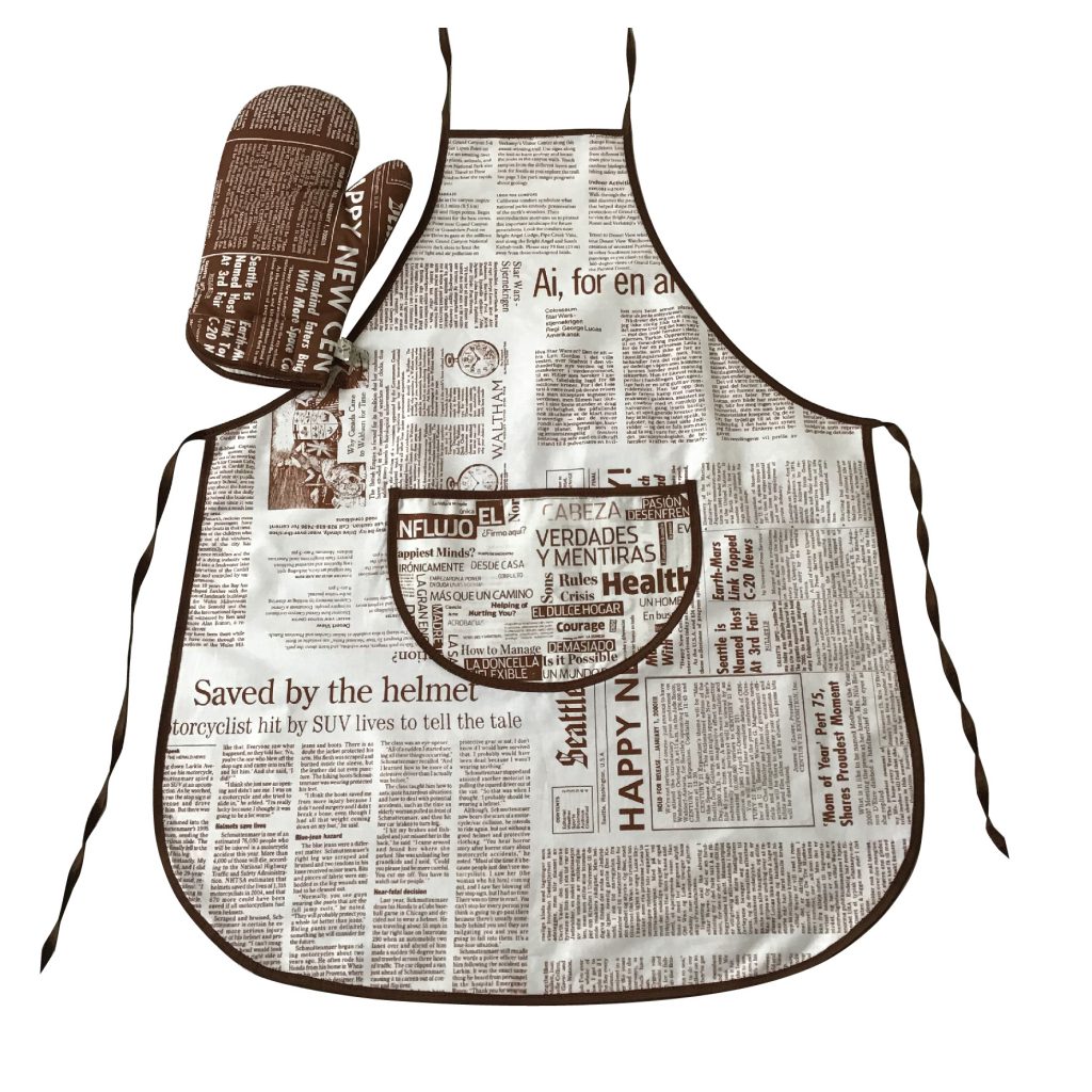 Fartuszek z nadrukiem gazety