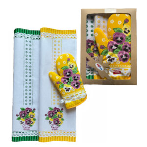 Komplet kuchenny BRATKI – ściereczki i rękawica – różne kolory - obrazek 4
