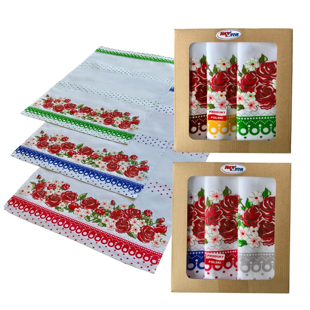 Komplet ściereczek – RÓŻA