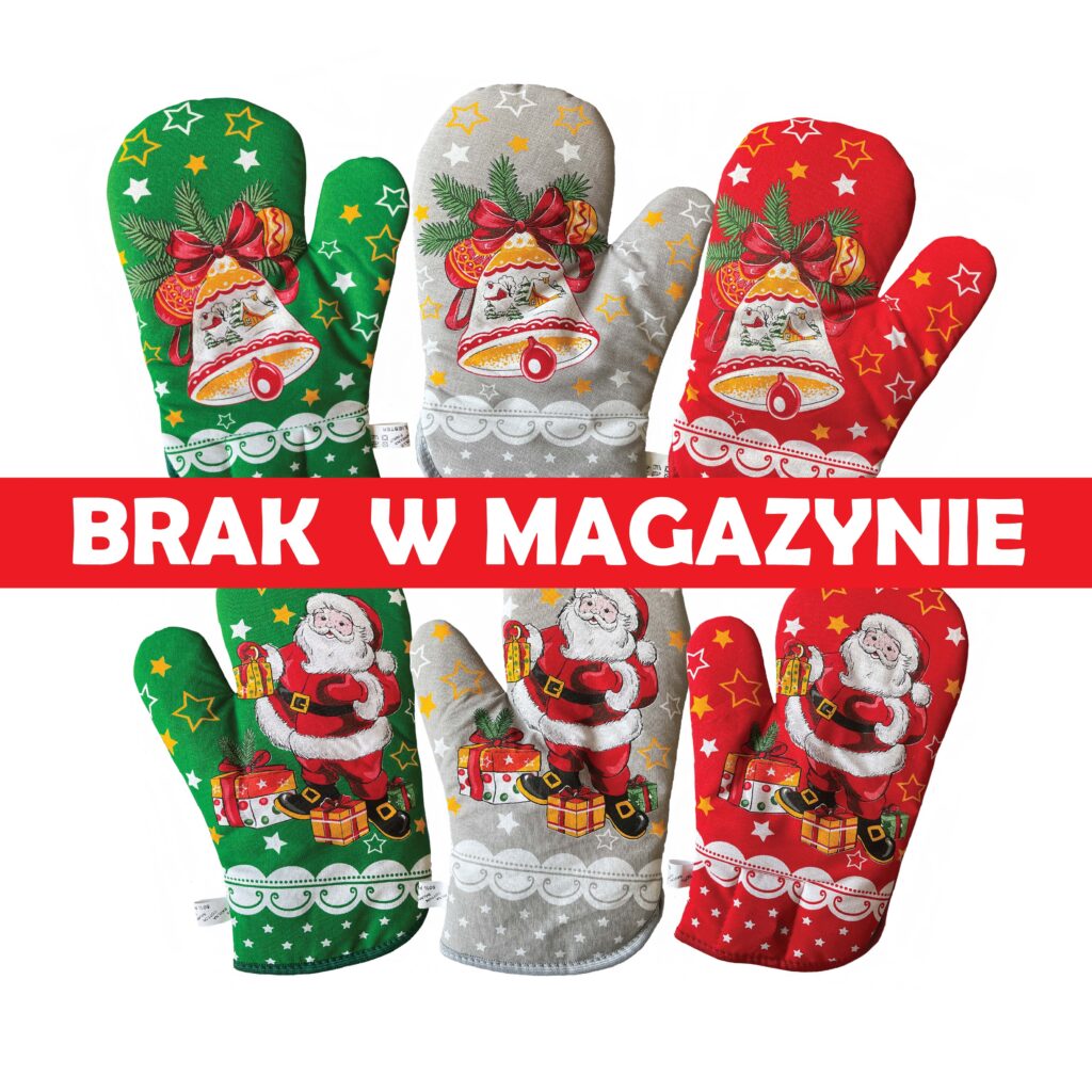 Rękawica kuchenna  MIKOŁAJ-DZWONECZEK – różne kolory
