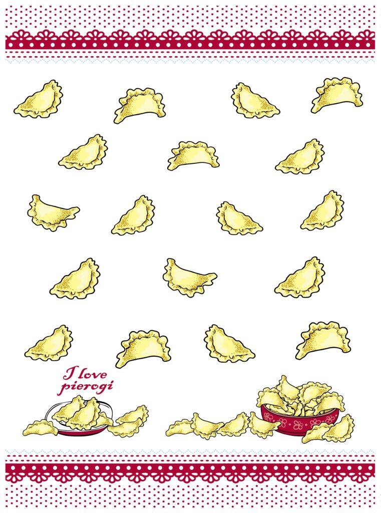 Ściereczka kuchenna PIEROGI – różne kolory