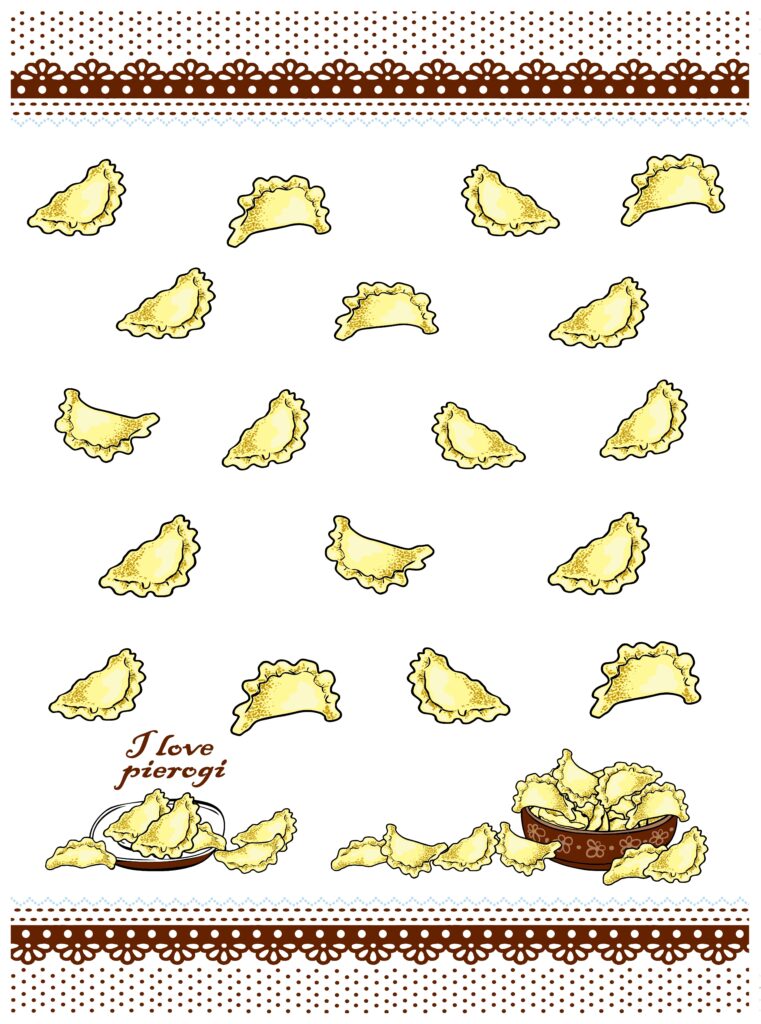 Ściereczka kuchenna PIEROGI – różne kolory