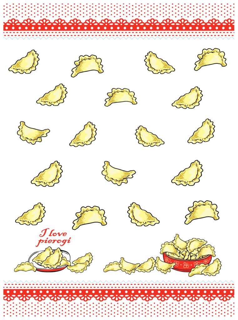 Ściereczka kuchenna PIEROGI – różne kolory