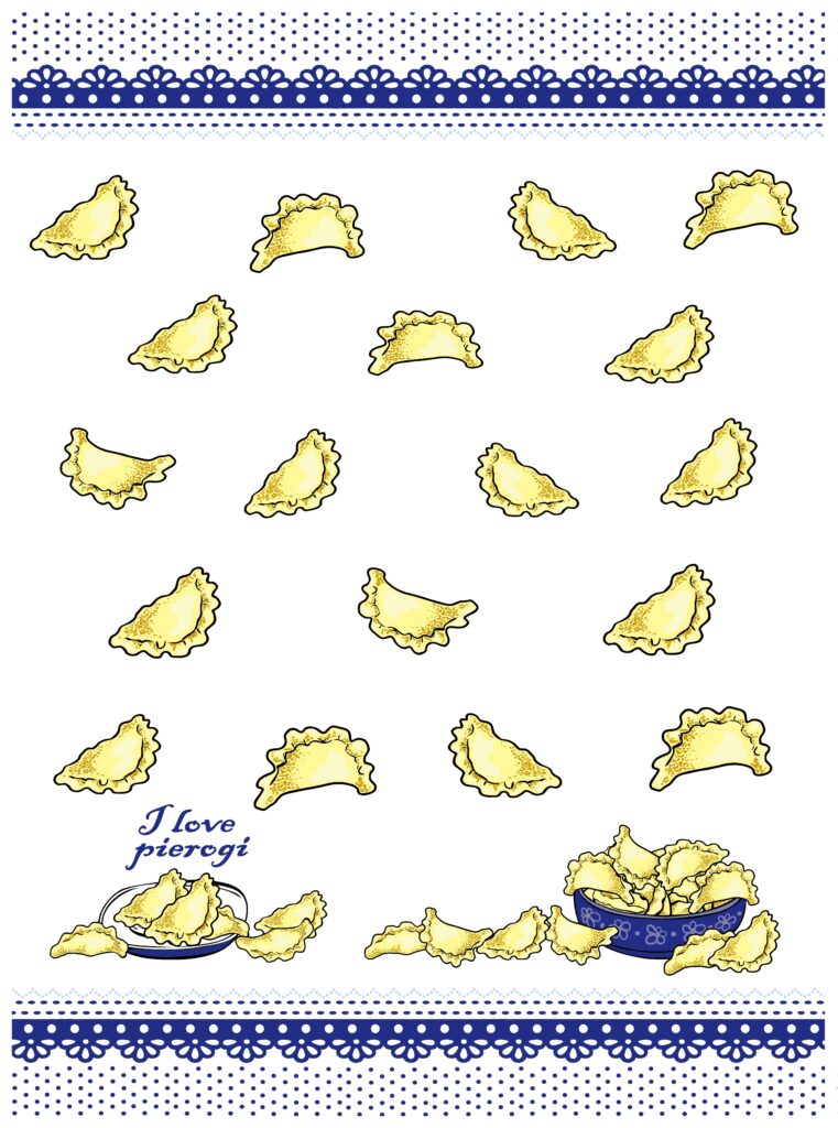 Ściereczka kuchenna PIEROGI – różne kolory