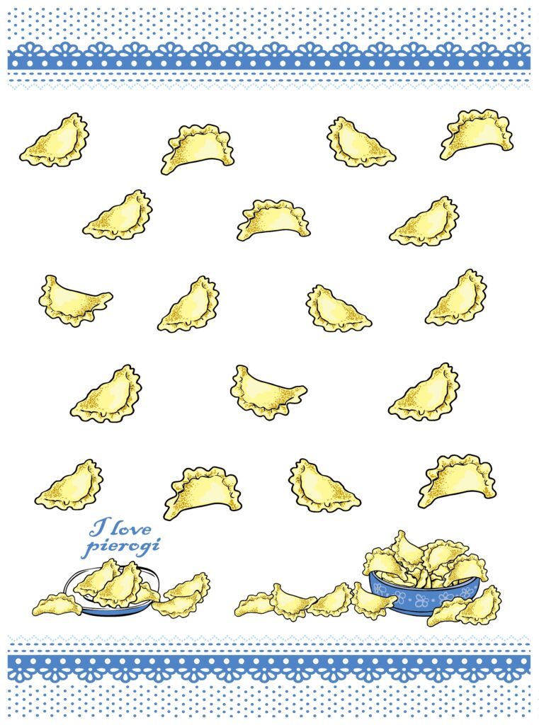 Ściereczka kuchenna PIEROGI – różne kolory
