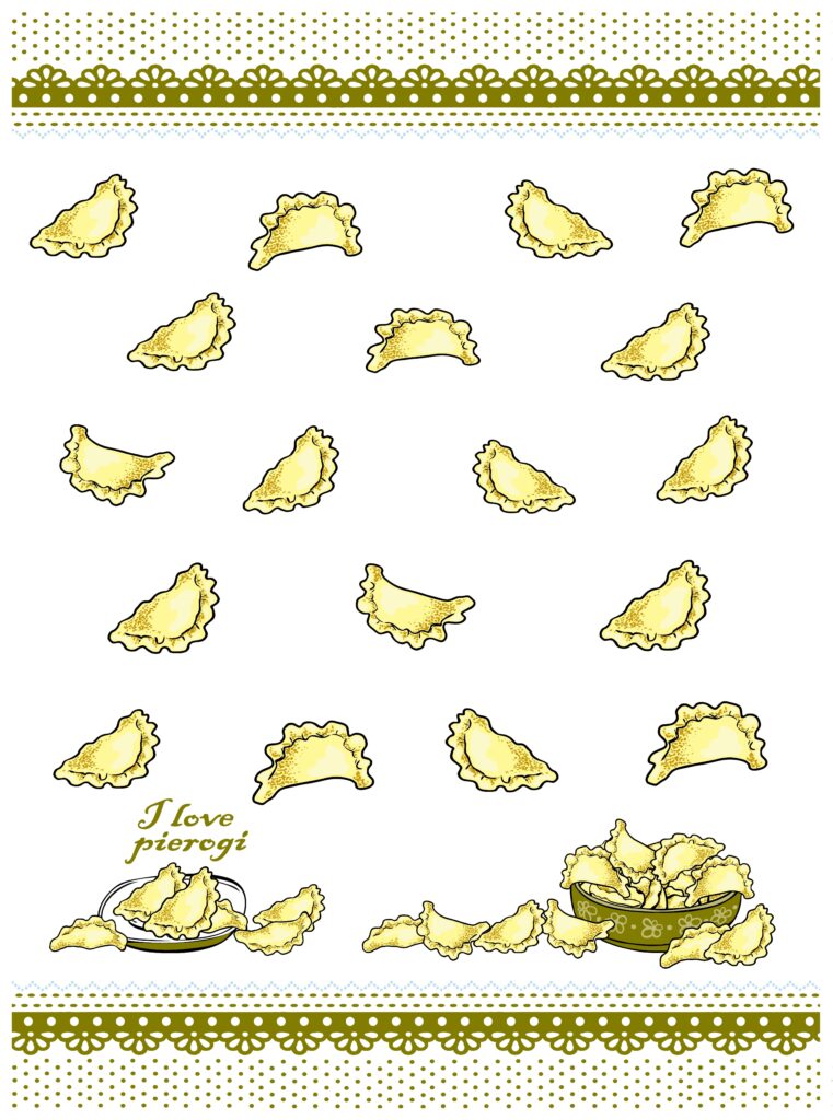 Ściereczka kuchenna PIEROGI – różne kolory