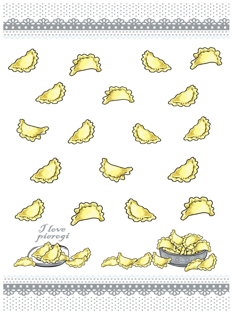 Ściereczka kuchenna PIEROGI – różne kolory